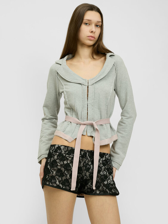 Stefanel Grey Jersey Cardigan 