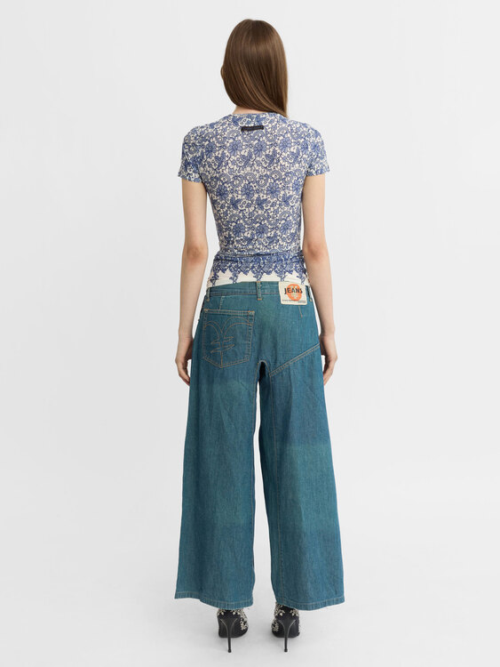 Gaultier Lace Print Top 