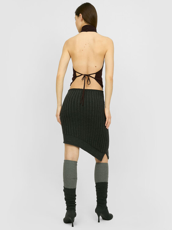 Marc Cain Grey Wool Skirt 