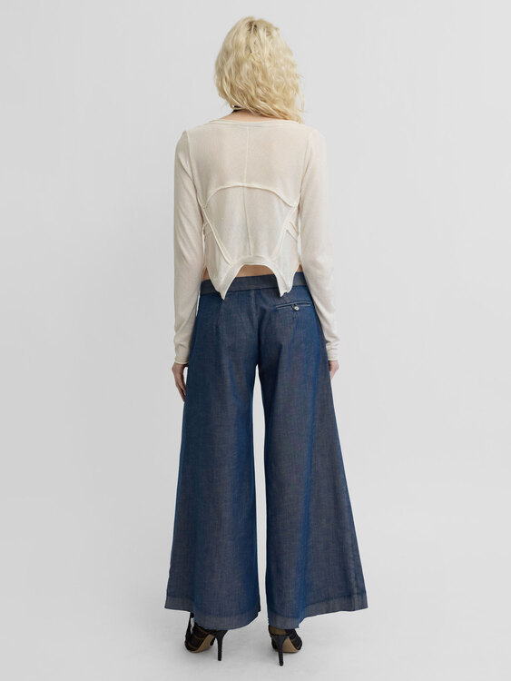 Michiko Koshino Wide Leg Jeans 