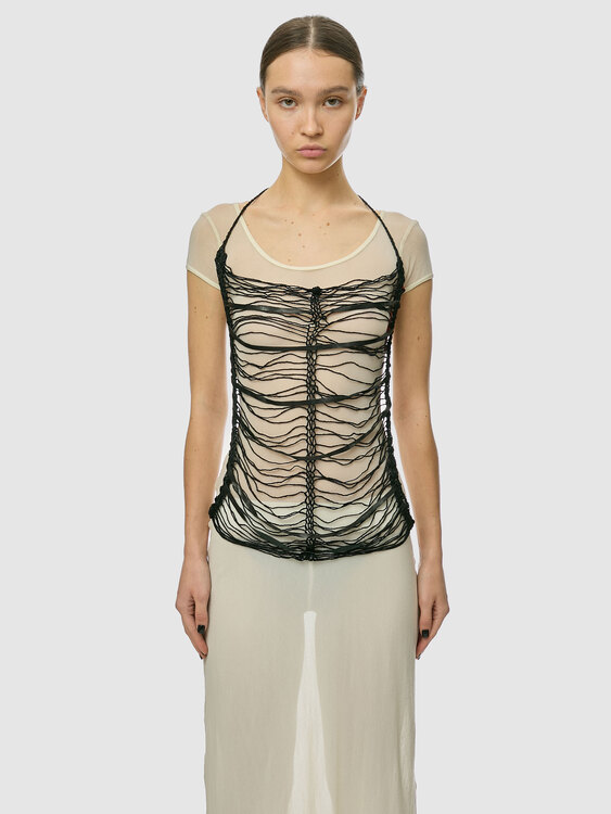 Gazebo Open-Knit Halter Top 