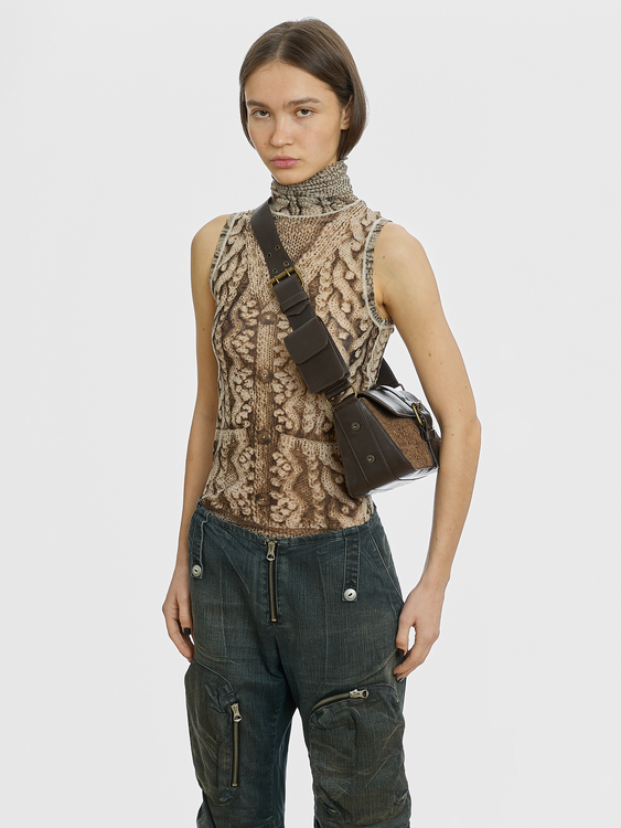 Brown Leather Handbag 