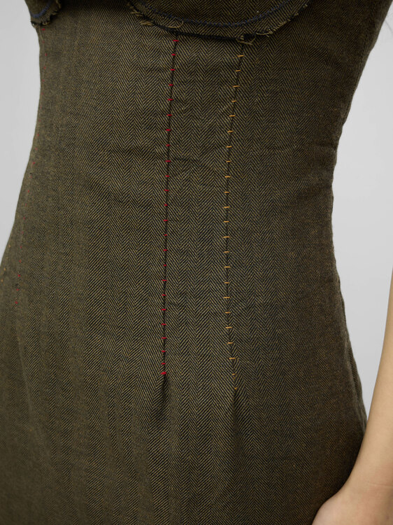 Twill Bustier Mini Dress 