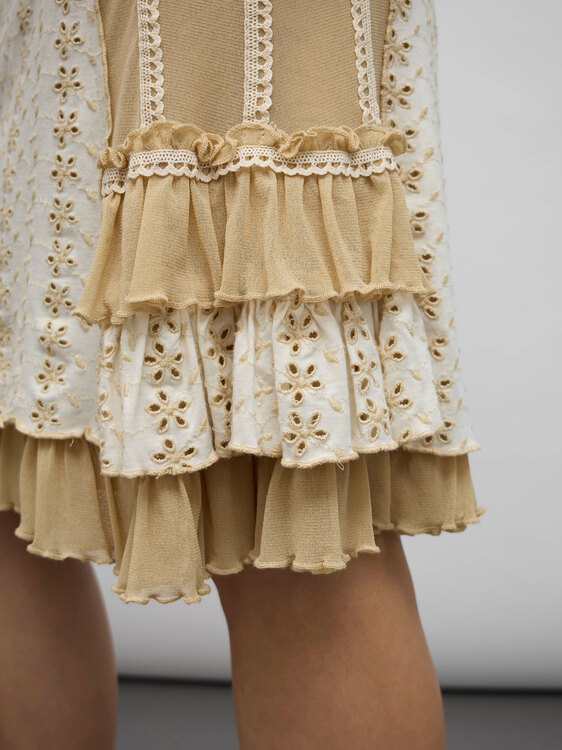 Broderie Anglaise Midi Skirt 