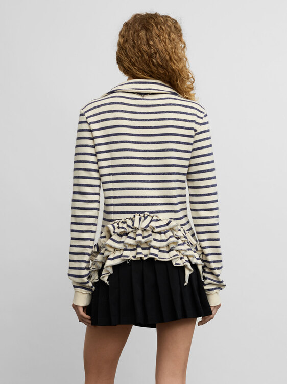 Fornarina Striped Jersey Blazer 