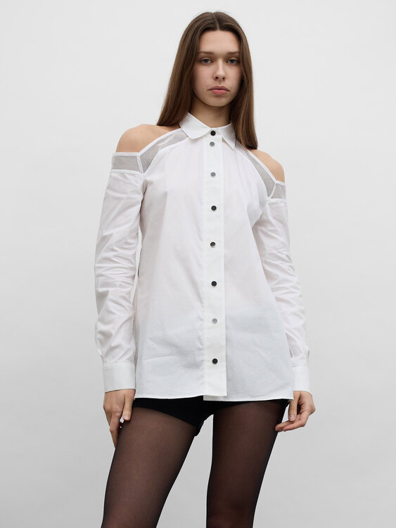 Just Cavalli Cold Shoulder Shirt 