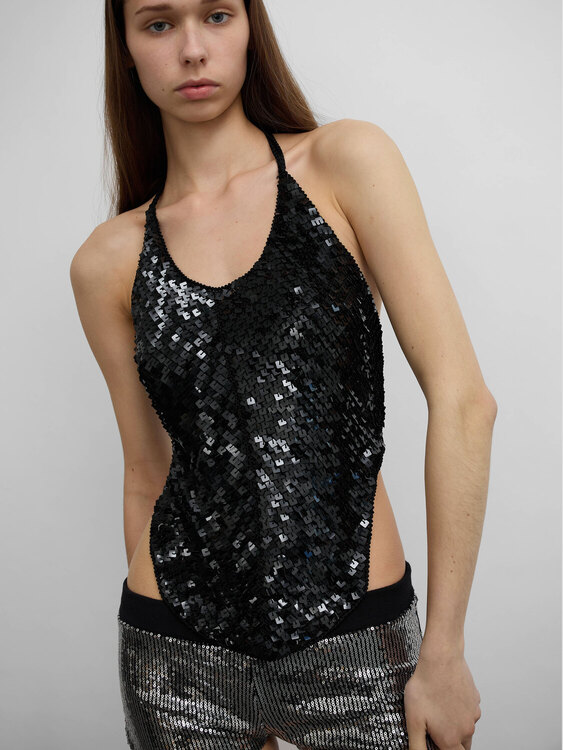 Plein Sud Sequin Halter Top 