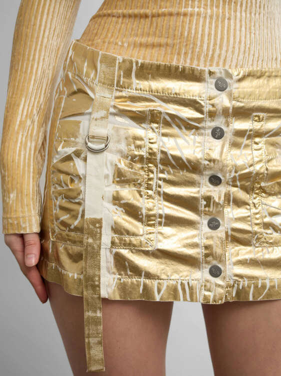 Nolita Gold Mini Skirt 