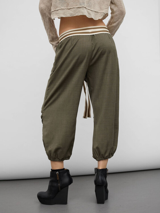 Nolita Khaki Capri Trousers 