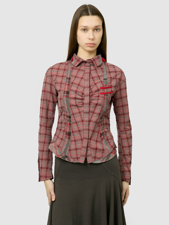 Patchwork Button Up Shirt 