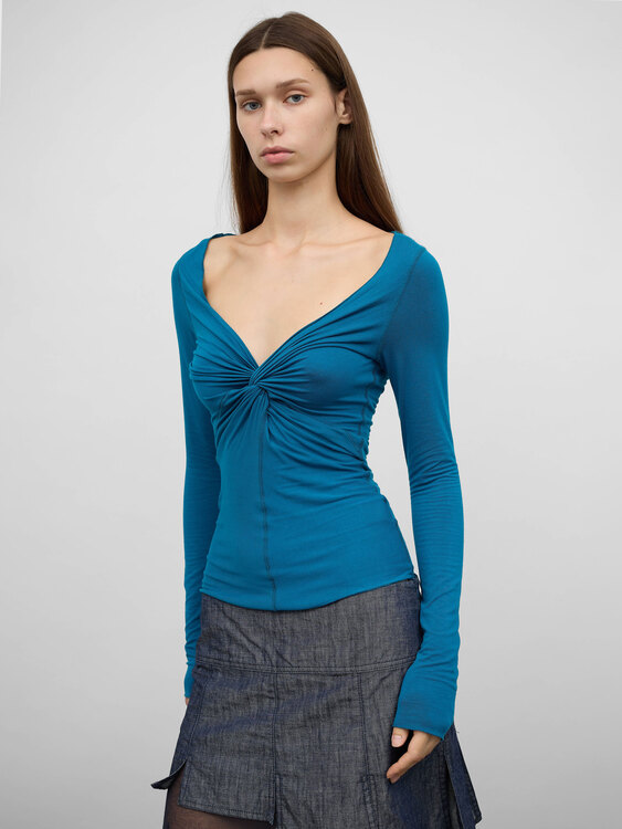 Michiko Koshino Draped Blouse 