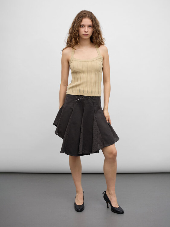 Michiko Koshino Pleated Midi Skirt 
