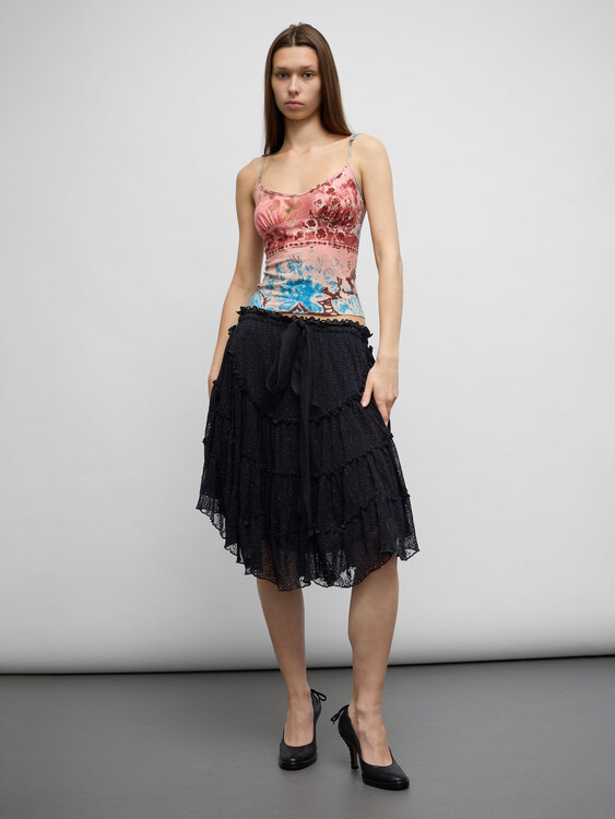 Gaultier Mesh Midi Skirt 