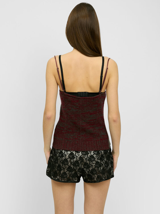 Wool Patchwork Bustier 