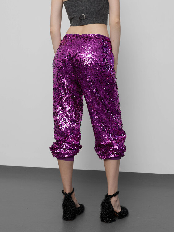 Sonia Rykiel Purple Sequin Trousers 