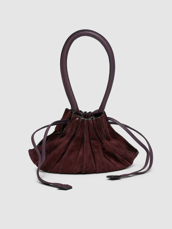 Pleated Suede Handbag 
