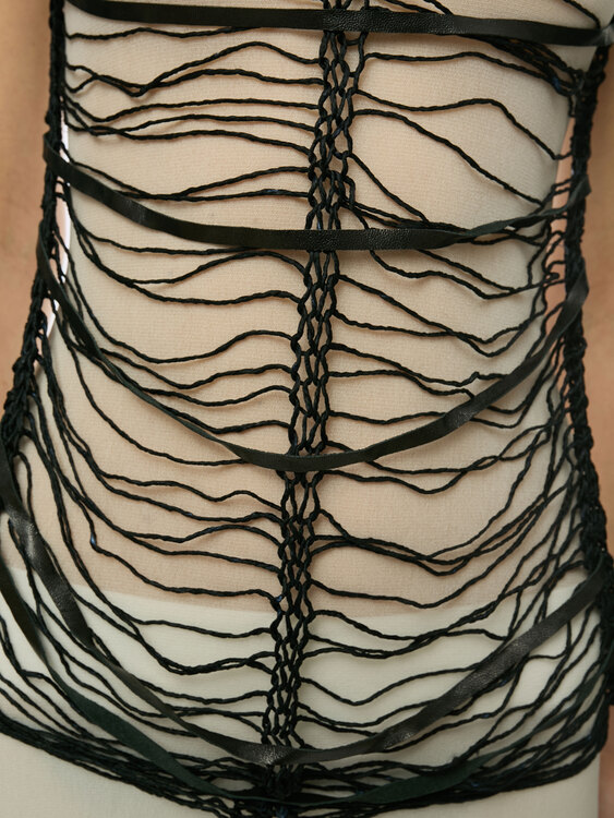 Gazebo Open-Knit Halter Top 