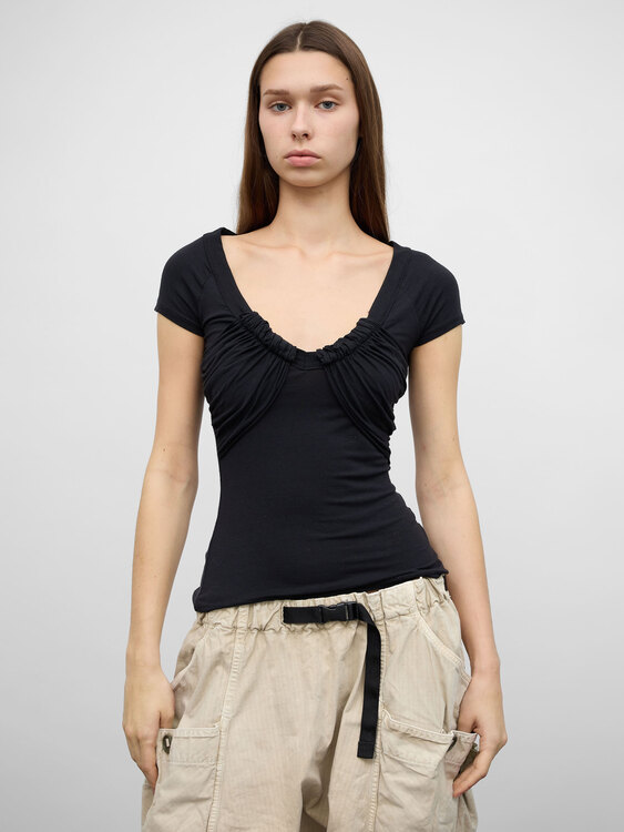 Morgan De Toi Cap Sleeve Top 
