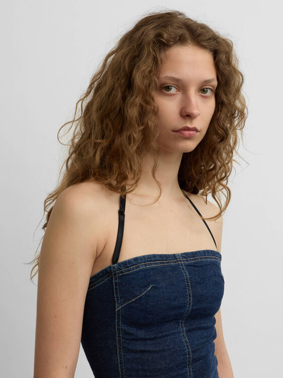 Plein Sud Denim Bustier 