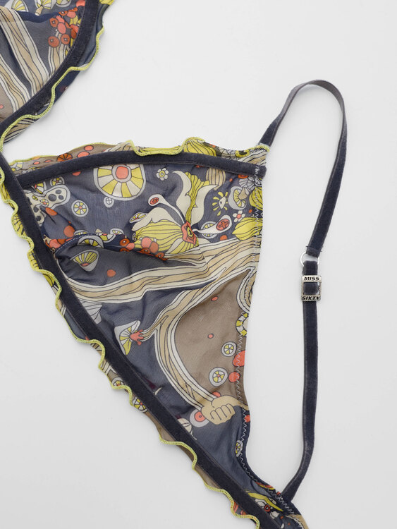 Miss Sixty Psychedelic Print Silk Bra 