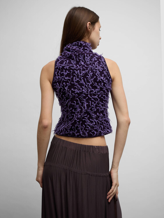 Miss Sixty Purple Fuzzy Top 