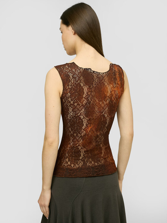 Plein Sud Asymmetrical Lace Top 