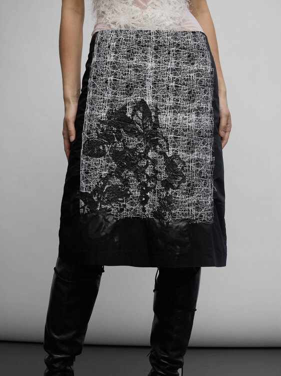 E-Play Embroidered Midi Skirt 