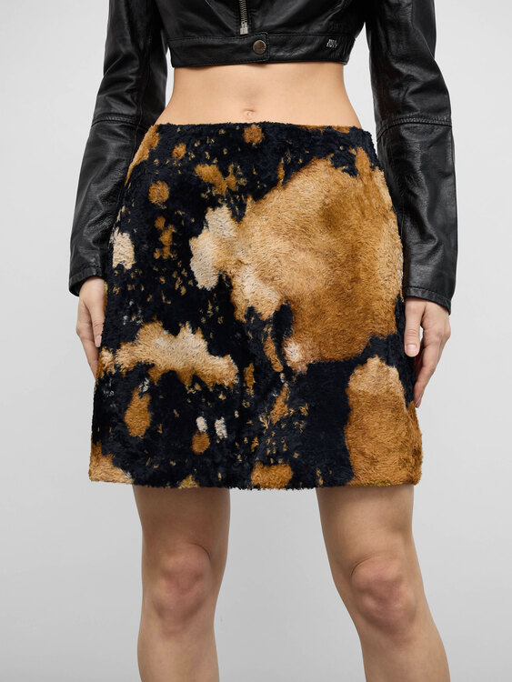 Iceberg Cowhide Skirt 