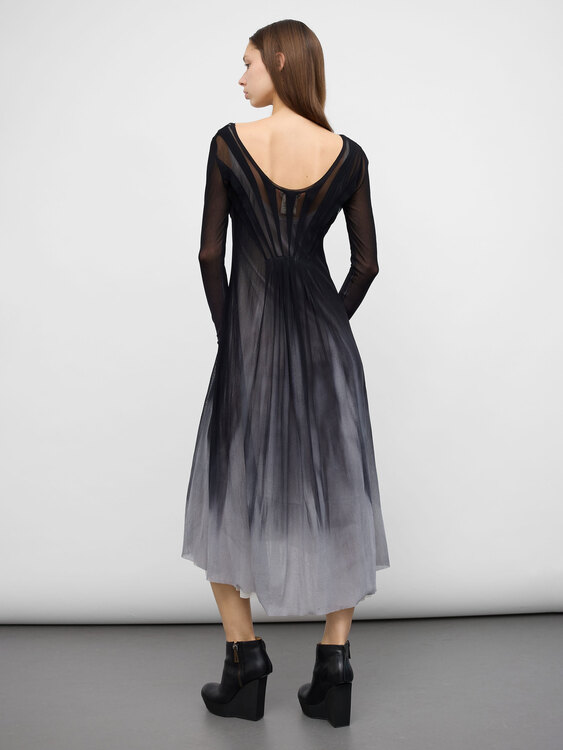 Fuzzi Mesh Tie Dye Dress 