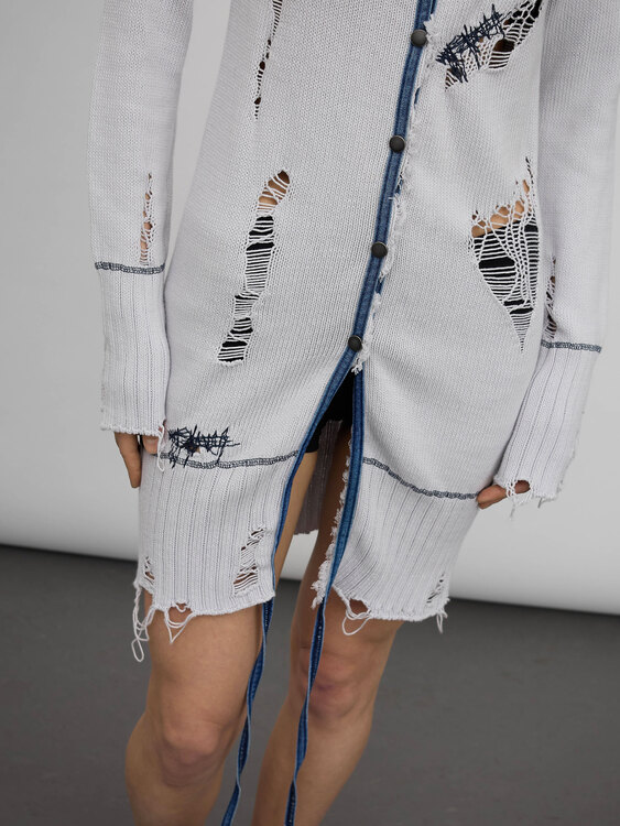 Diesel Distressed Effect Cardigan 