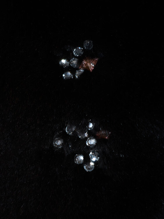 Fur Rhinestone Embellished Stole 