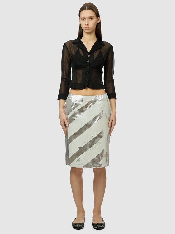 E-Play Silver Midi Skirt 