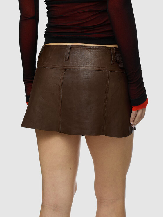 Diesel Wrap Leather Skirt 