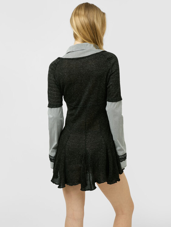 Integrated Shirt Mini Dress 