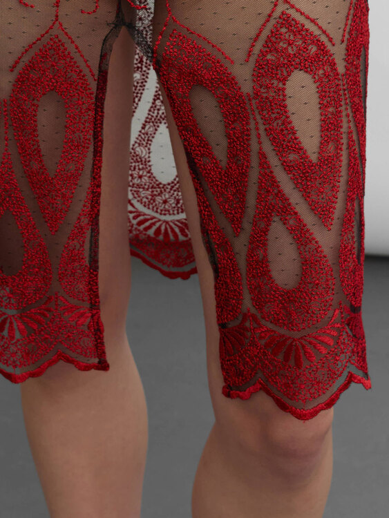 Jean Colonna Mesh Skirt 
