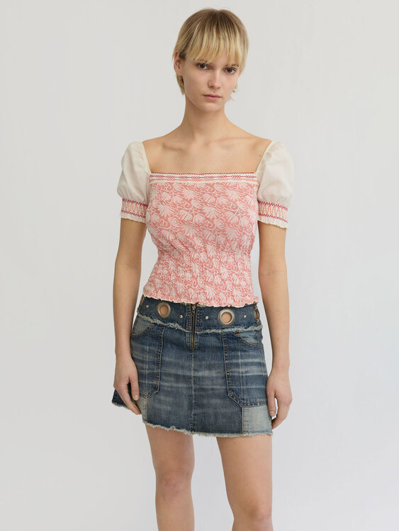 Cultura Milkmaid Top 