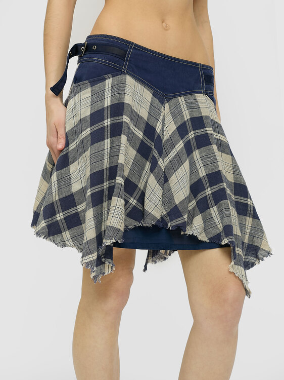 Chequered Mini Skirt 