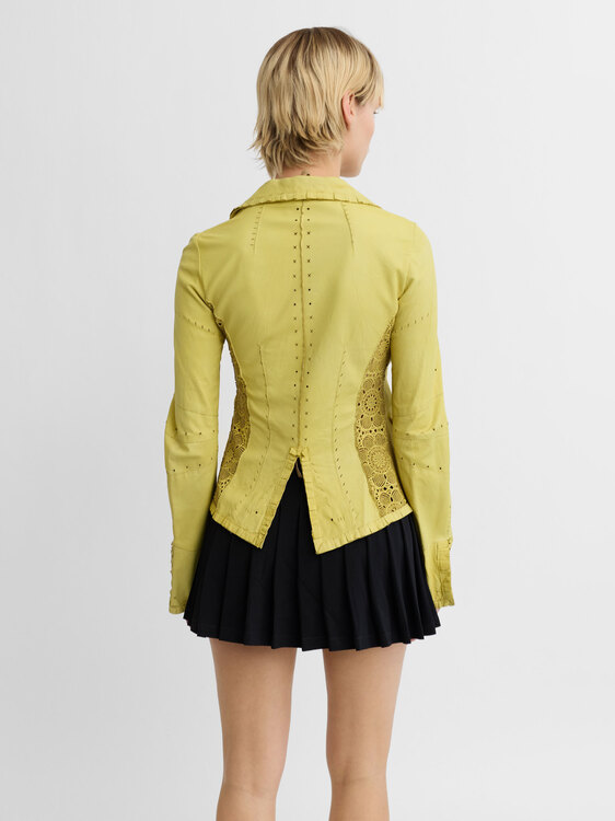 Lime Green Leather Jacket 