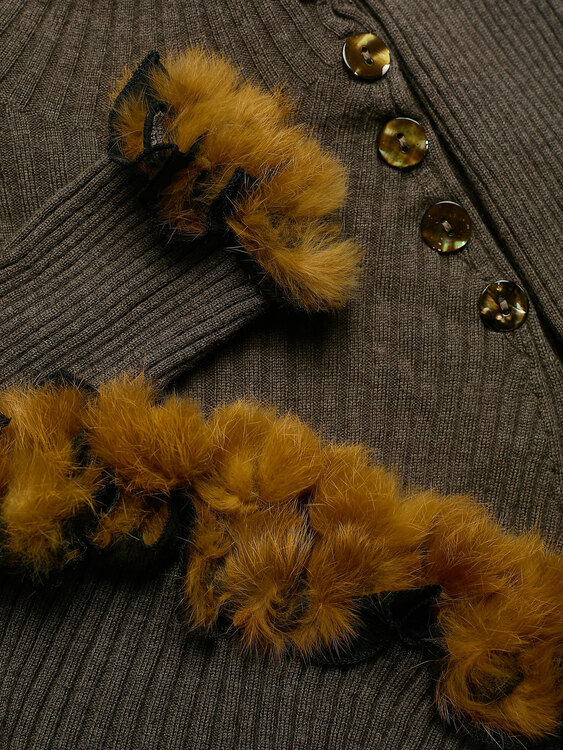 Gaultier Fur Trim Jumper 