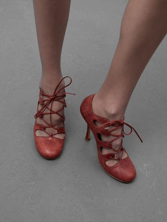 Galliano Round Toe Heels 