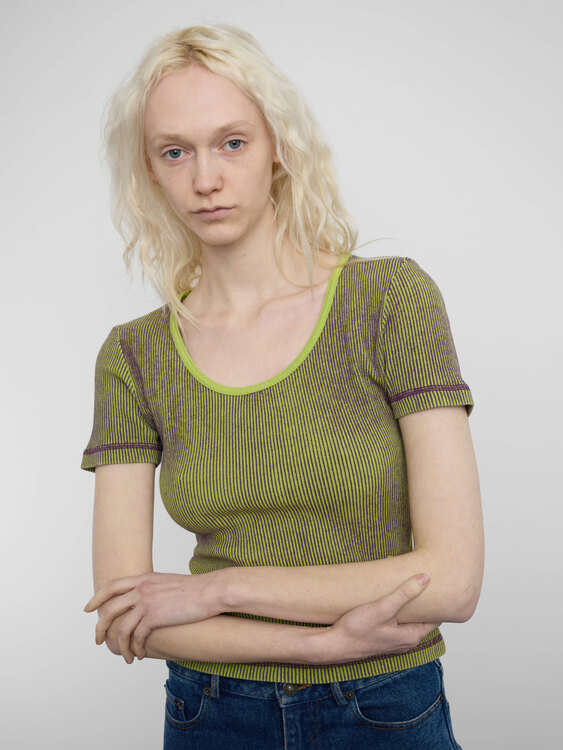 Miss Sixty Rib Cotton T-Shirt 