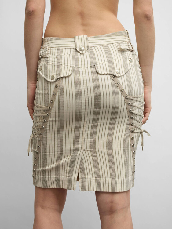 Dior Lace-Up Midi Skirt 