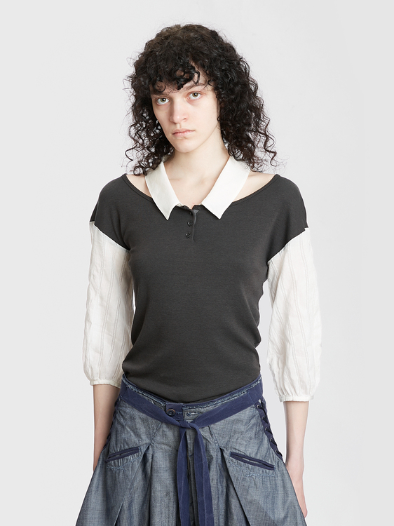 Cop Copine Detachable Collar Top 