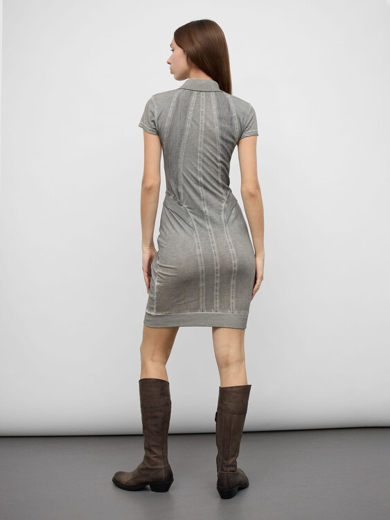 Acid Wash Midi Dress 