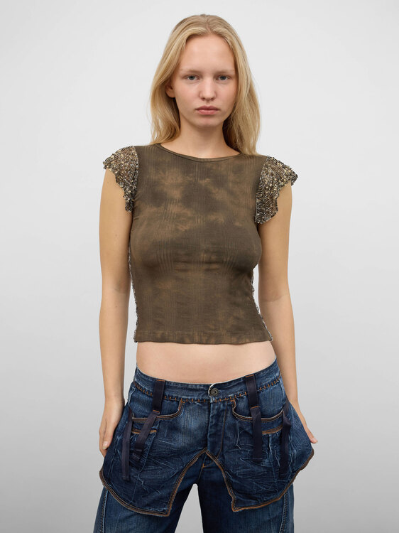 Gaetano Navarra Acid Wash Top 