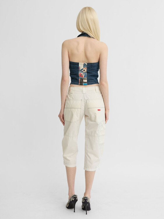 Blue Denim Asymmetrical Bustier 