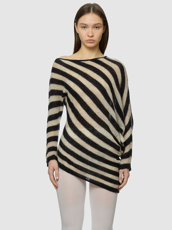 Stefanel Striped Asymmetric Jumper 
