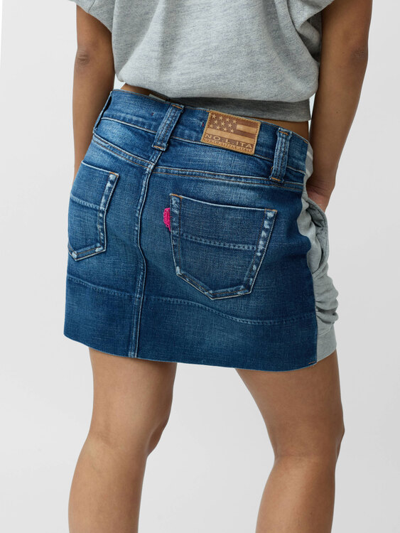 Nolita Bi-Material Mini Skirt 