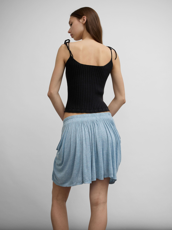 Plein Sud Grey Jersey Mini Skirt 
