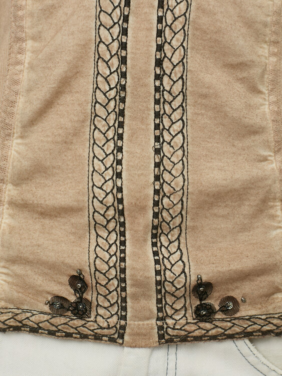 Rib Cotton Bustier Blouse 